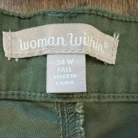 Woman Within green plus size jeans. Size: 34W - Picture 7 of 7